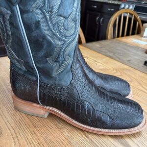 Corral Men's Western Boots - Exotic Ostrich Leg Black